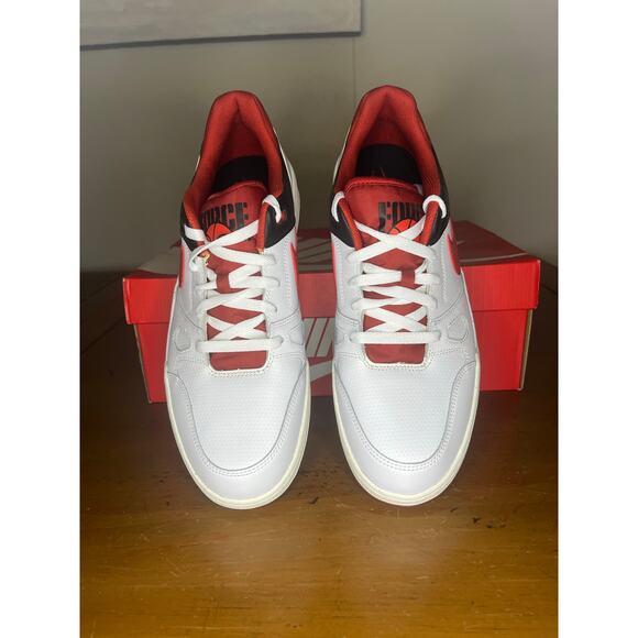 Nike Full Force Low Red White Sneakers Size 12 FB1362 102 NIB main image 5